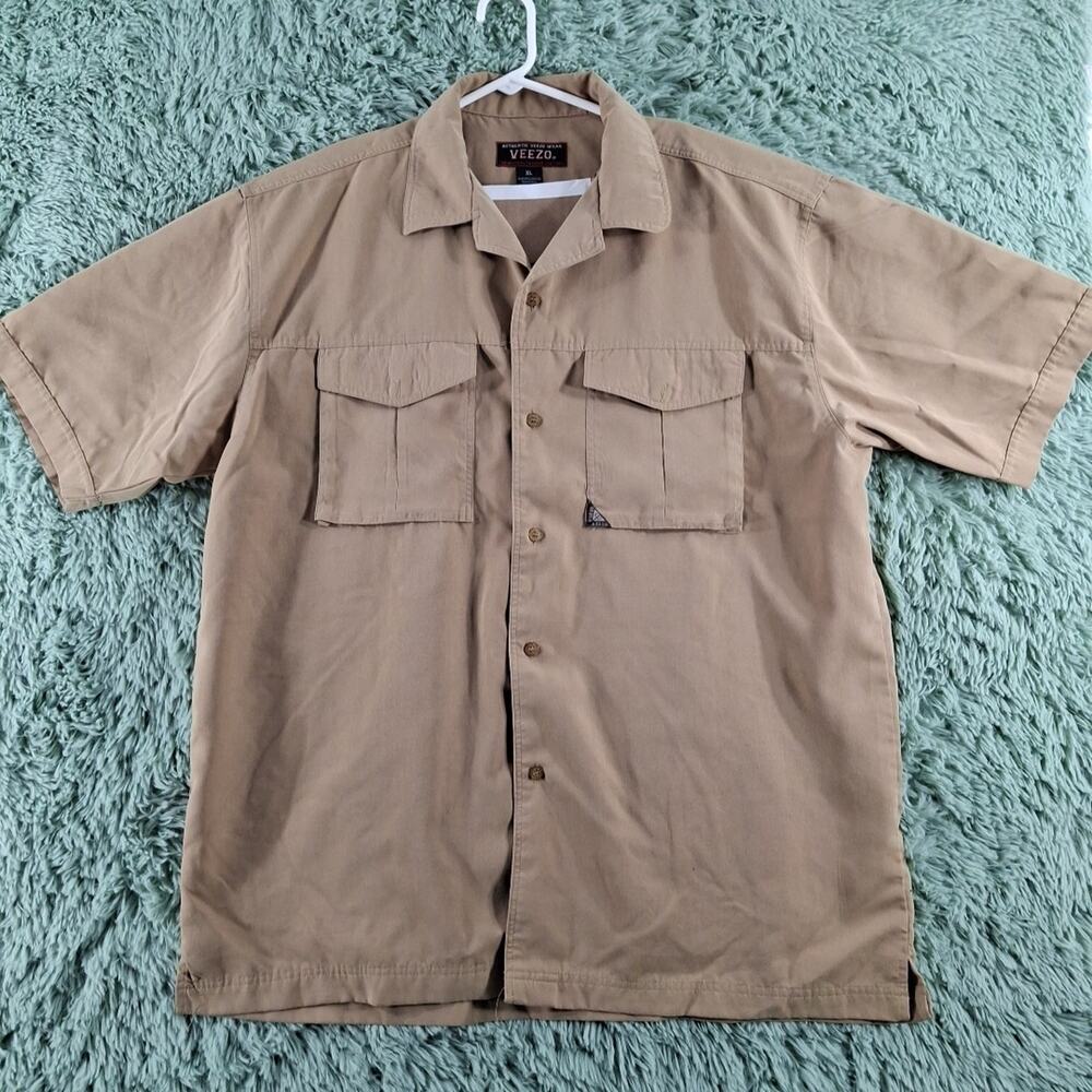 Veeso Short Sleeve Button Up Shirt XL Workwear Outdoor Vintage Y2k Gorpcore